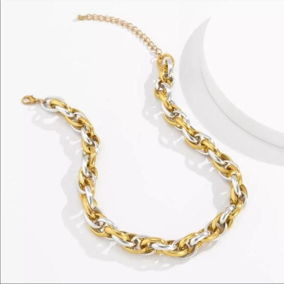 NEW PUNK STERLING SILVER CHUNKY CHOKER NECKLACE, NICE NECKLACE, CUTE NECKLACE - Picture 4 of 7